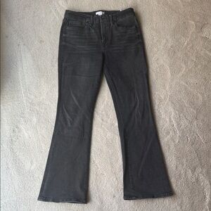 Good American Dark Gray Wide Leg Jeans